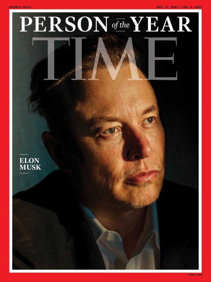 Илон Маск на тематическом декабрьском переплете TIME / изображение time.com