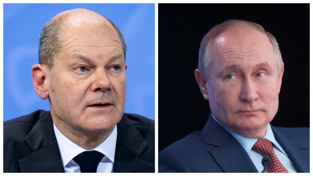 Scholz and Putin also discussed the status of implementation of the Minsk agreements / photo REUTERS