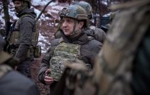 Зеленский посетил передовые позиции украинских военных на Донбассе (фото)