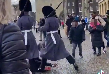 В Лондоне королевская гвардия промаршировала по ребенку (видео)