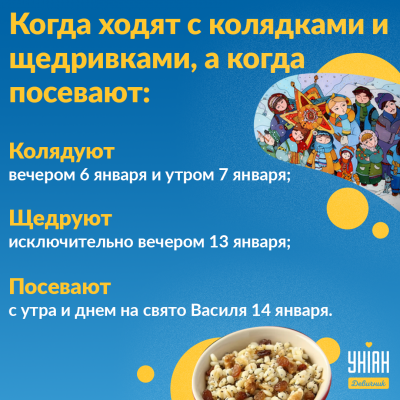 Когда нужно колядовать, щедровать и посевать: не перепутайте эти даты