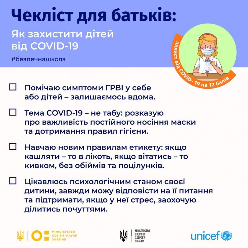 Как уберечь детей от коронавируса / фото facebook.com/UNICEFUkraine