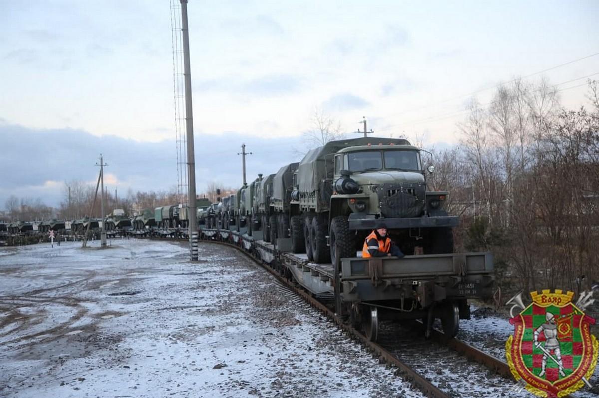 Российские подразделения прибывают в Белоруссию / фото mil.by