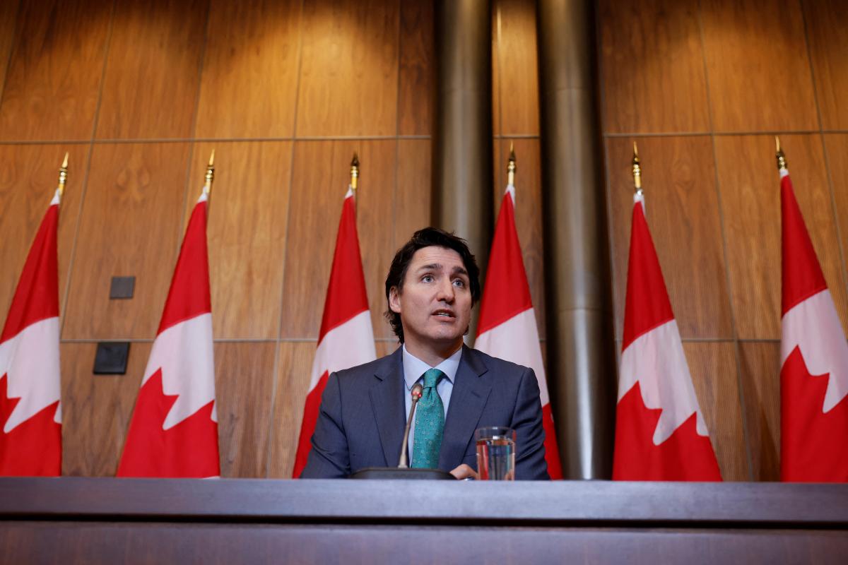 Джастин Трюдо обошел стороной вопрос о том, пришлет ли Канада оружие Украине / фото REUTERS