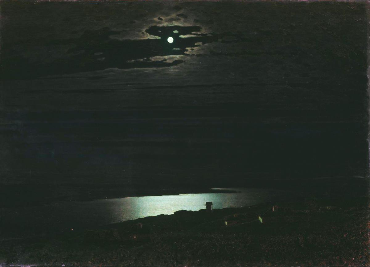 "Лунная ночь на Днепре", 1880 г. / картина Архипа Куинджи