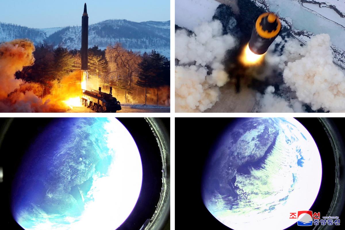 Баллистическая ракета Hwasong-12 / фото REUTERS Баллистическая ракета Hwasong-12 / фото REUTERS