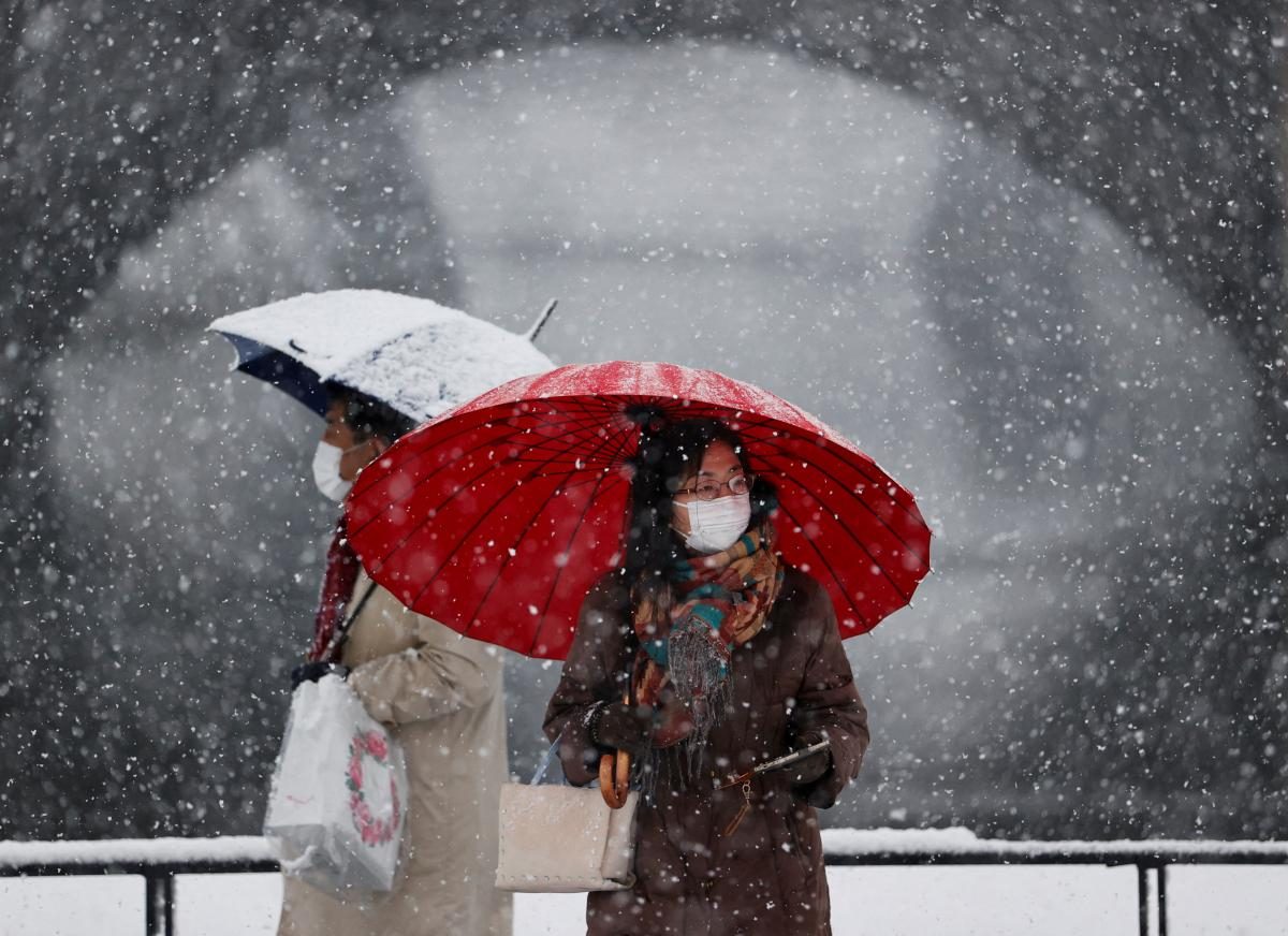Фото Снегопад в Токио 06 января 2022