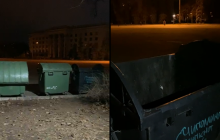 В центре Одессы ночью пенсионерку бросили в мусорный бак