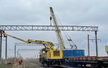 "Большая стройка": "УЗ" электрифицировала 7 км ж/д пути от станции Тараса Шевченко до Смелы