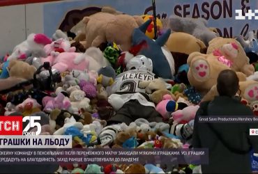 Хокеїстів у Пенсильванії закидали м'якими іграшками