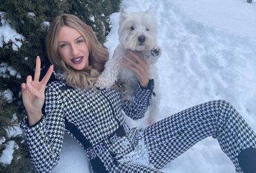 Леся Никитюк позировала в лыжном костюме за 40 тысяч гривень