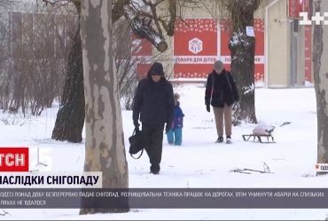 В Одессе из-за обильного снега позаметало дороги и тротуары