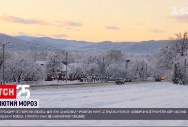 В горной деревне на Буковине зафиксировали рекордные минус 32 градуса мороза