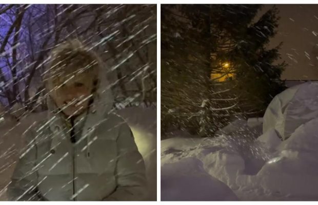 Пугачова вийшла прогулятися в снігопад і потрапила на відео Галкіна