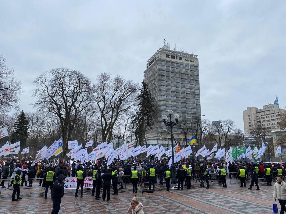 Предприниматели снова митингуют под Радой / Фото УНИАН, Таня Поляковская