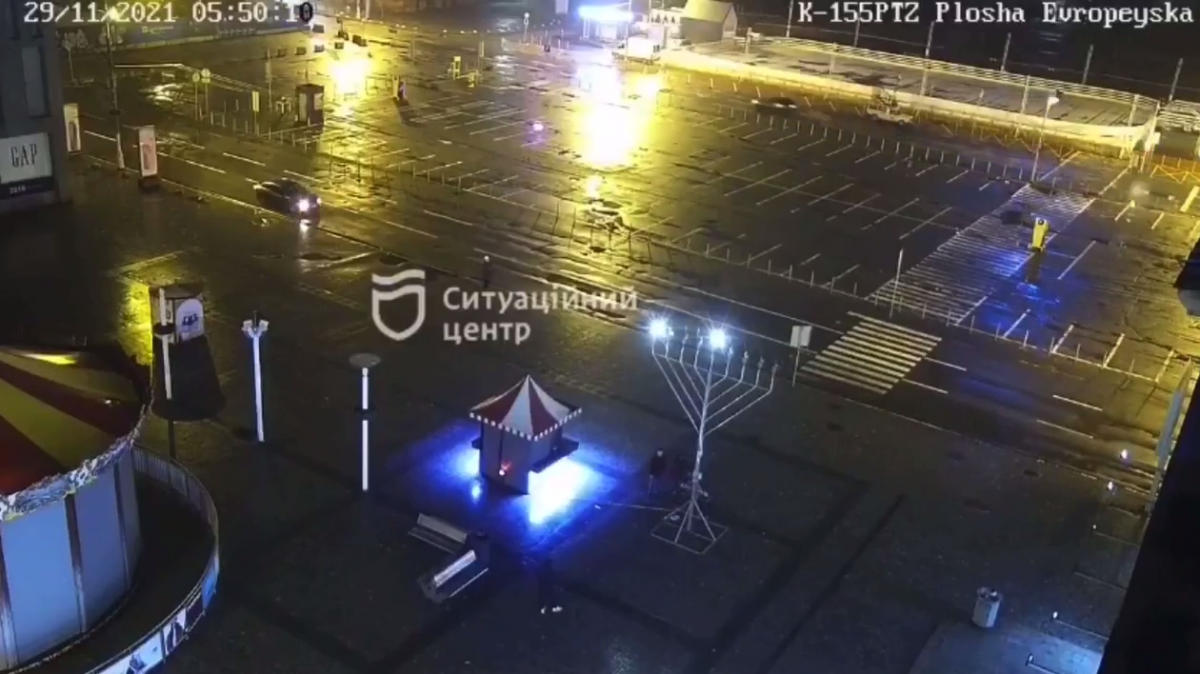 Ханукія була повалена в листопаді 2021 року / Скріншот Ханукія була повалена в листопаді 2021 року / Скріншот