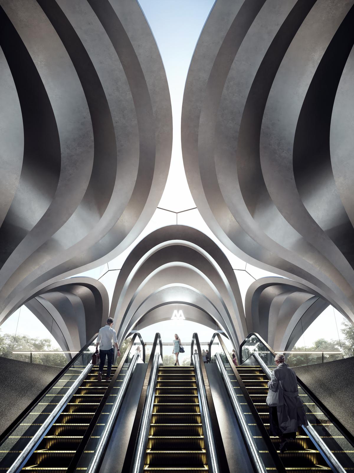 Новые станции метро получат современный дизайн / фото zaha-hadid.com