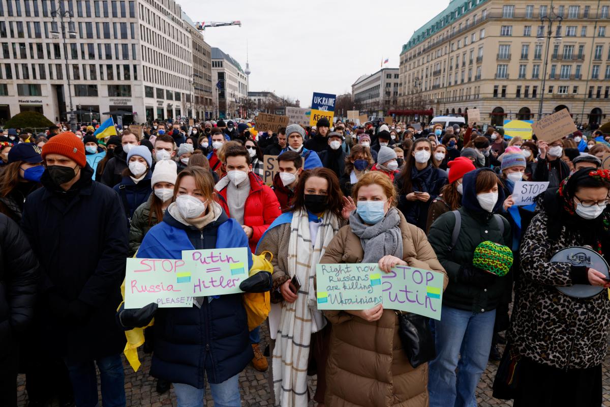 Протест у Берліні на підтримку України / фото REUTERS