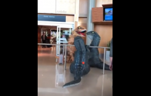 Бабуся в боргу не залишилася: на відео потрапила весела зустріч жінки з онуками в аеропорту