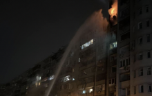 В Киеве обломки ракеты попали в жилой дом: уточнено количество пострадавших (видео)