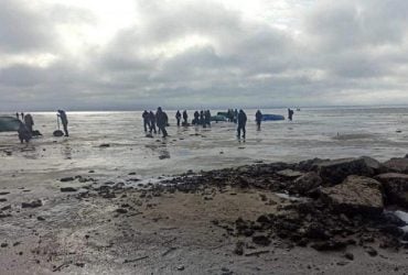 На Днепре откололась льдина с около 200 рыбаками (фото)