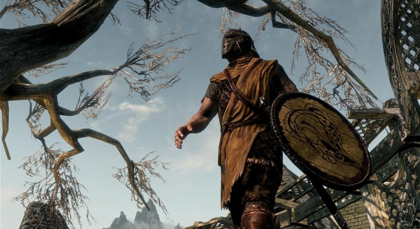 Игрок в Skyrim почтил память стражника, который защитил его от дракона, но сам погиб