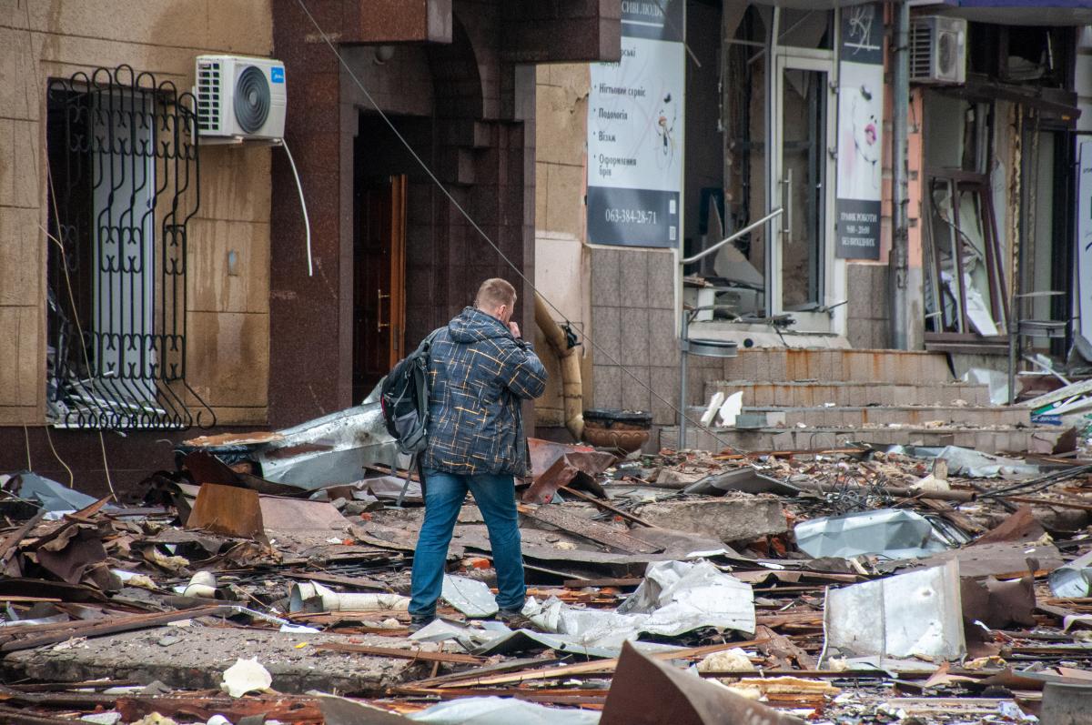 Харьков после ракетных обстрелов оккупантами / фото УНИАН (Андрей Мариенко)