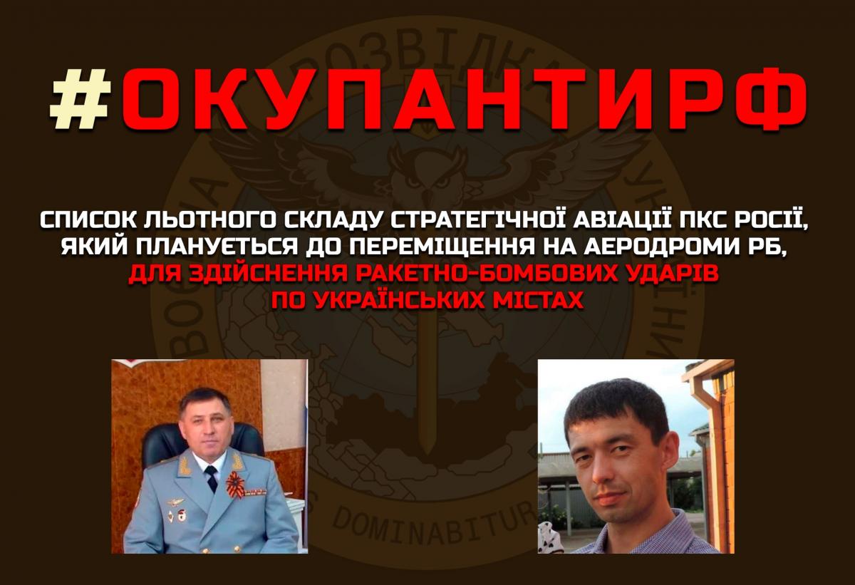 Розвідка назвала імена й показала фото льотчиків РФ, які готуються бомбити українські міста Розвідка назвала імена й показала фото льотчиків РФ, які готуються бомбити українські міста