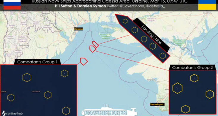 К Одессе приближались три группы вражеских кораблей, узнали журналисты / фото navalnews.com