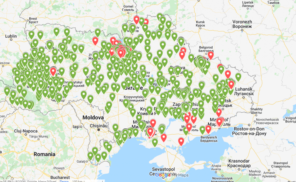 В Украине создали онлайн-карту работающих продовольственных магазинов —  УНИАН