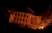 Появилось видео обстрела оккупантами военного общежития в Житомире