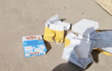 На Чернігівщину під виглядом гуманітарки надіслали пінопласт у пачках з-під маргарину (відео)