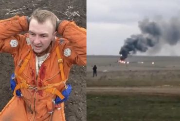 Під Миколаєвом ВСУ збили російський літак, пілот захоплений у полон (фото, відео)