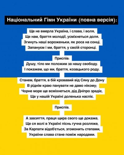 «Слуги народа» предлагают изменить текст гимна Украины (фото)