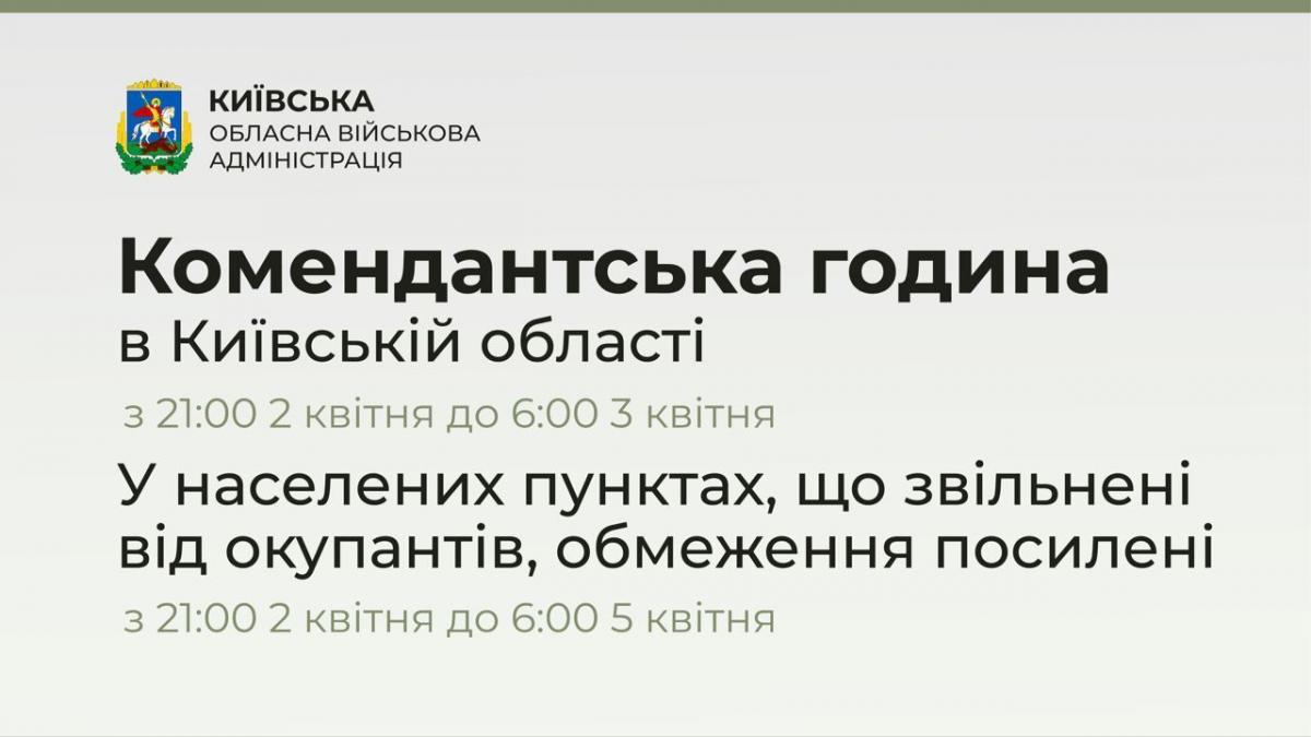 Обстановка в Києві та області за 2 квітня: хроніка війни за сьогодні Обстановка в Києві та області за 2 квітня: хроніка війни за сьогодні