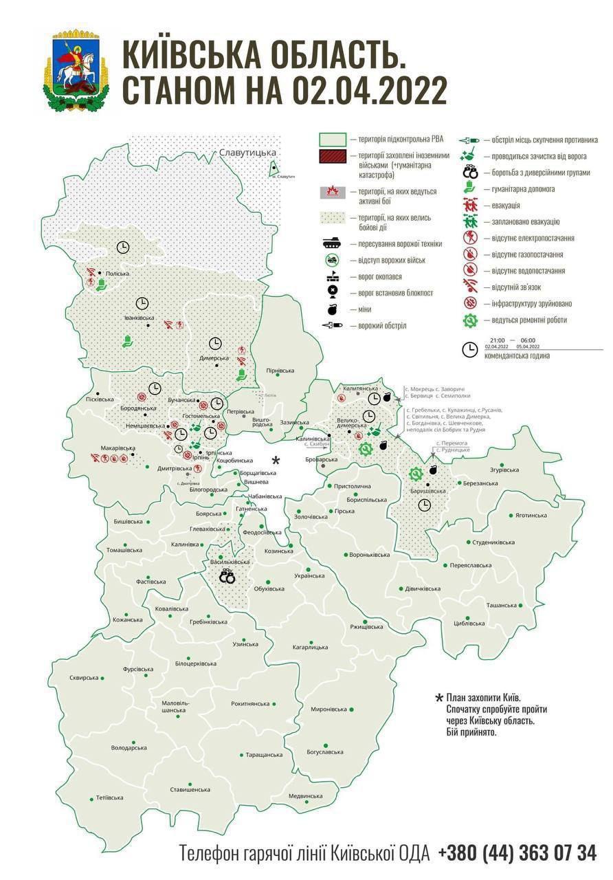 Обстановка в Києві та області за 2 квітня: хроніка війни за сьогодні Обстановка в Києві та області за 2 квітня: хроніка війни за сьогодні