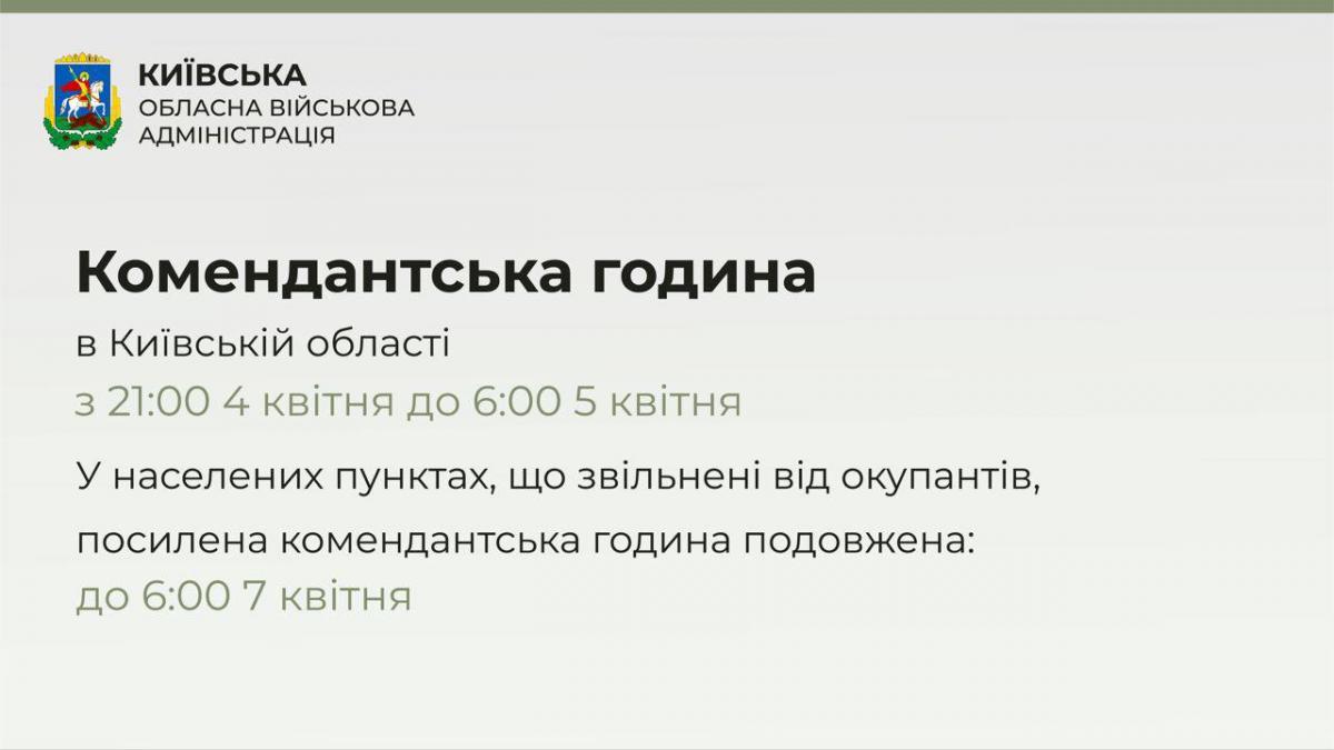 Обстановка в Киеве и области за 4 апреля: хроника войны за сегодня Обстановка в Киеве и области за 4 апреля: хроника войны за сегодня