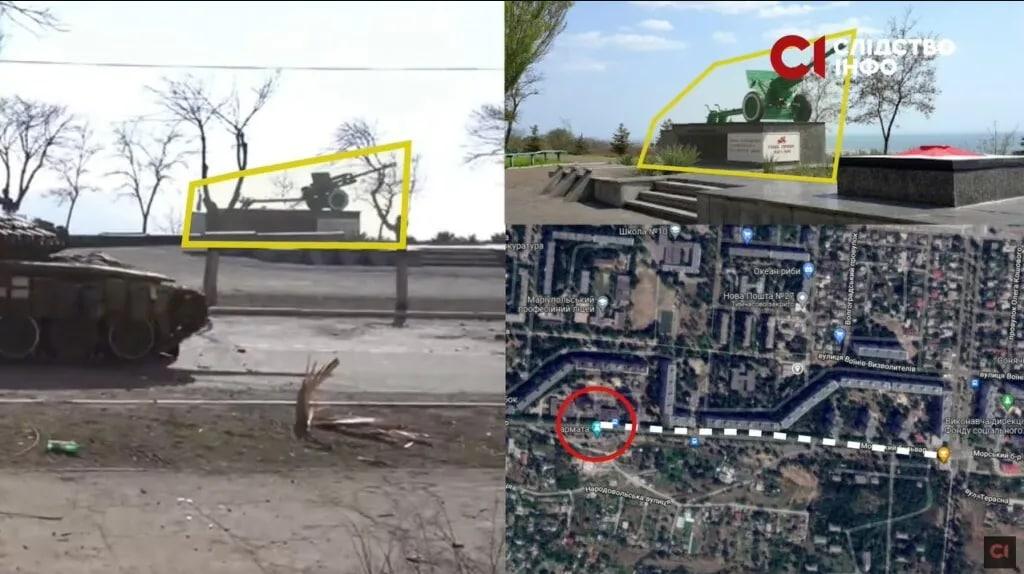 "Kadyrovtsy" Mariupol yaxınlığında videolar çəkir / ekran görüntüsü