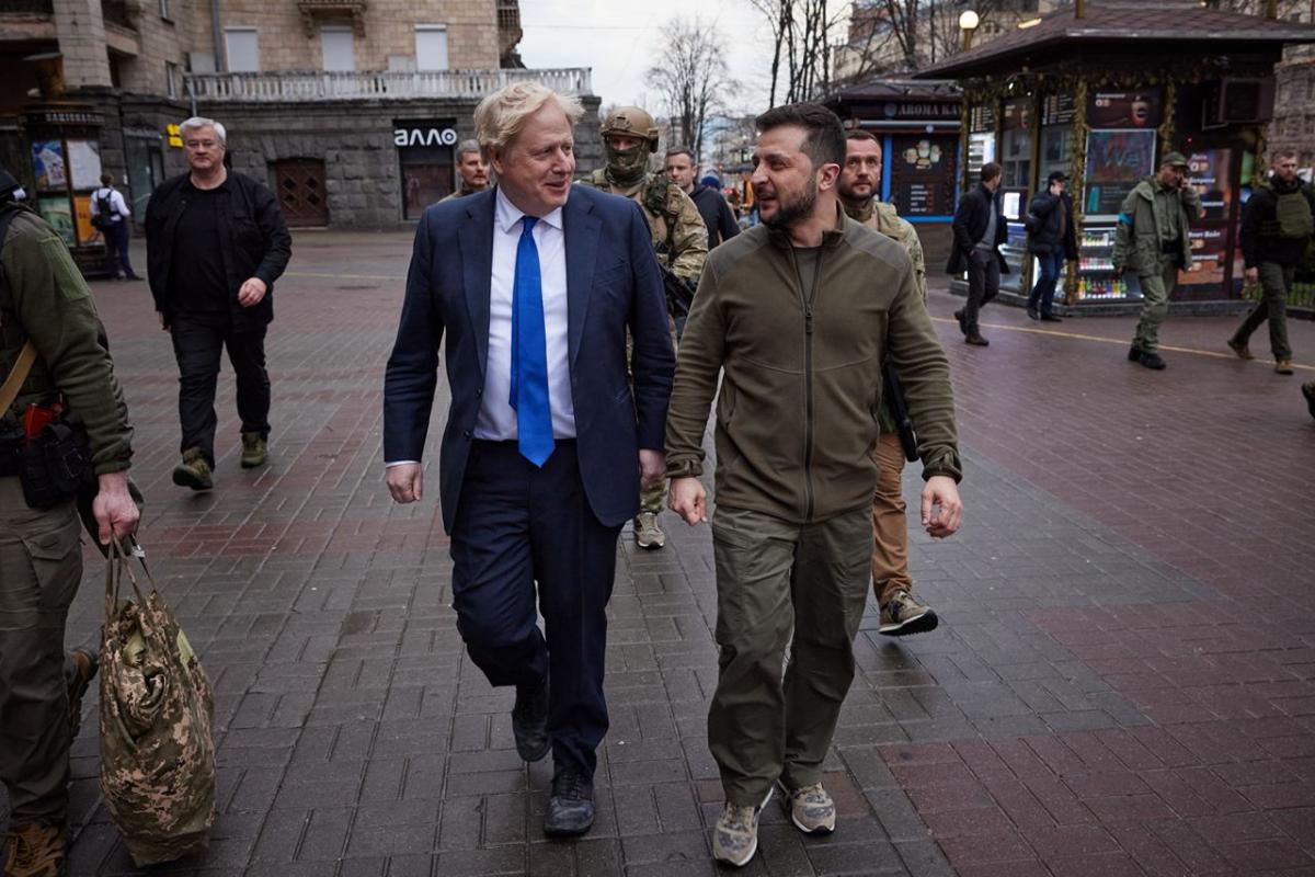 Борис Джонсон та Володимир Зеленський у Києві / фото Офіс Президента України Борис Джонсон та Володимир Зеленський у Києві / фото Офіс Президента України