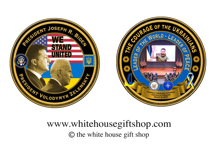 Белый дом выпустил монету, посвященную Зеленскому и Украине / фото whitehousegiftshop.com
