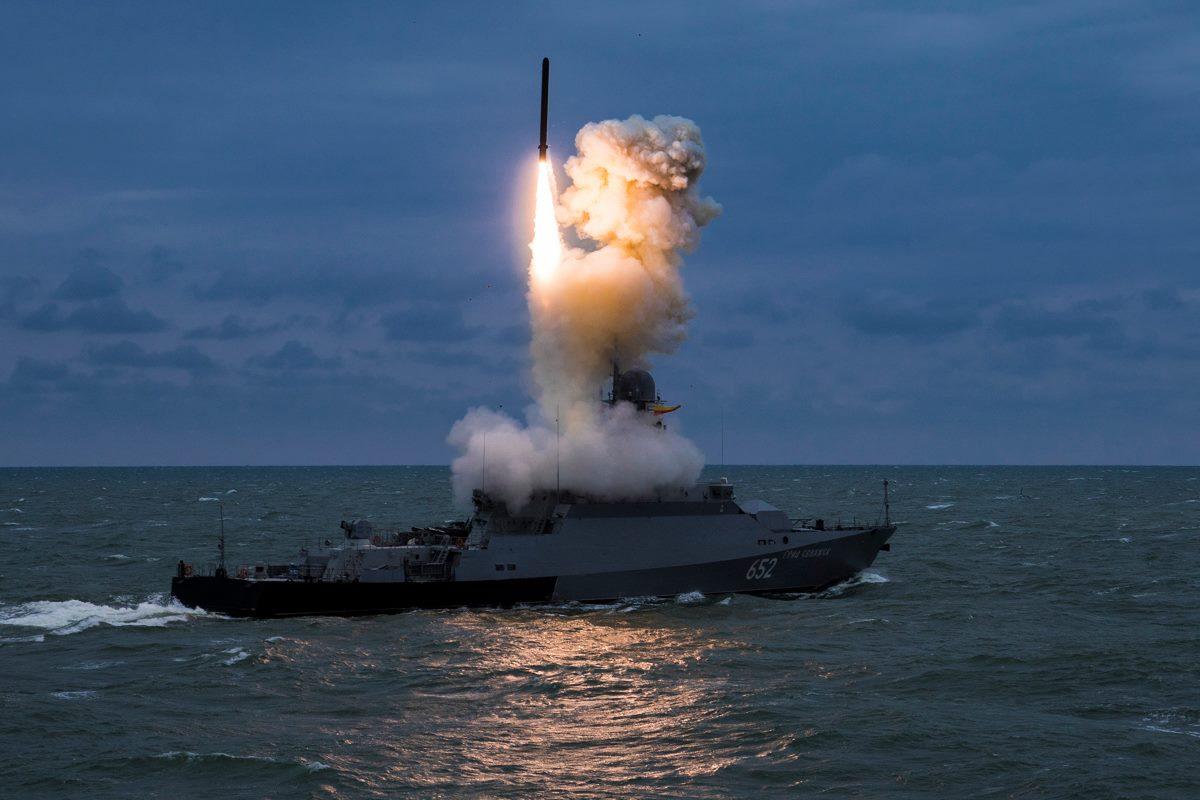 Russia keeps two missile carriers at the ready in the Black Sea with 