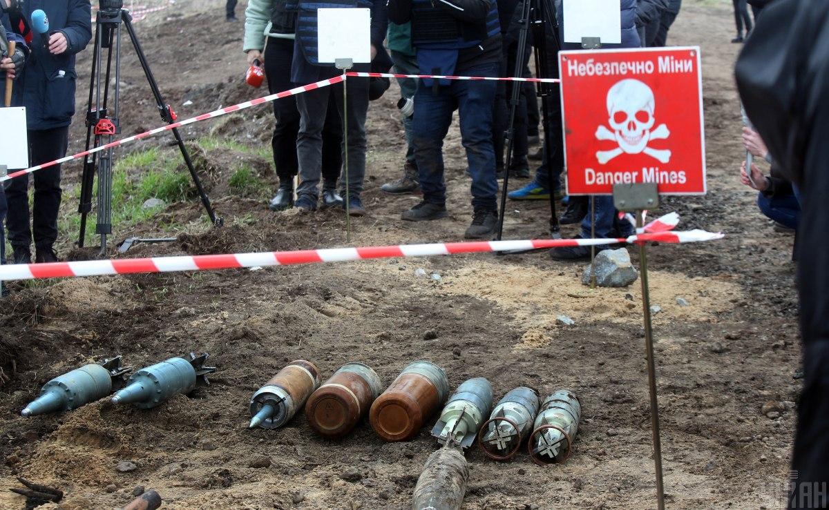 Продолжаются работы по обследованию территории на взрывоопасные предметы в Пуще-Водице \ фото УНИАН (Александр Синица)