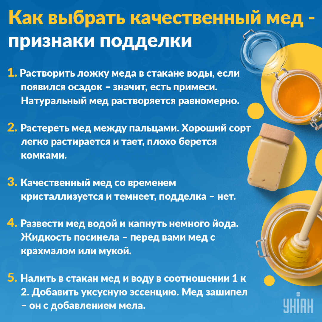 Как выбрать качественный мед - советы / Инфографика УНИАН