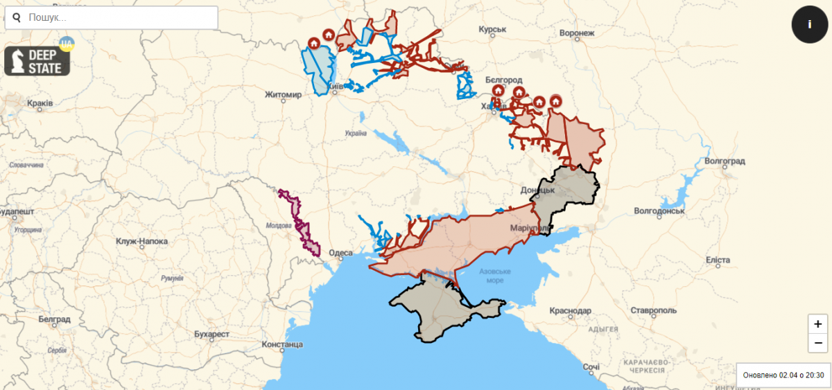 Война в Украине - онлайн-карта военных действий — УНИАН