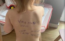Фото 3-річної Віри з написом на спині сколихнуло весь світ: "Війна не щадить нікого"