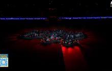 Украинские артистки выступили с перфомансом в поддержку Украины во время матча "Динамо"