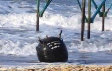 В Одесской области к побережью из Черного моря прибило мину (фото)