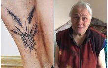 80-летняя бабушка из Винницы сделала себе патриотическое тату: рисунок "набивала" внучка (видео)
