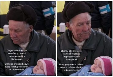 Дідусь-переселенець втратив будинок і береже сон внучки: історія зворушливого відео