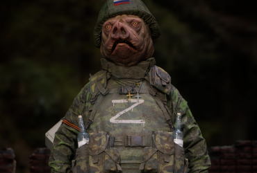 В сети показали типичного русского солдата с рылом свиньи (фото)